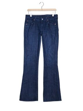 7 FAM Women's 28 A Pocket Bootcut Dark Wash Jeans